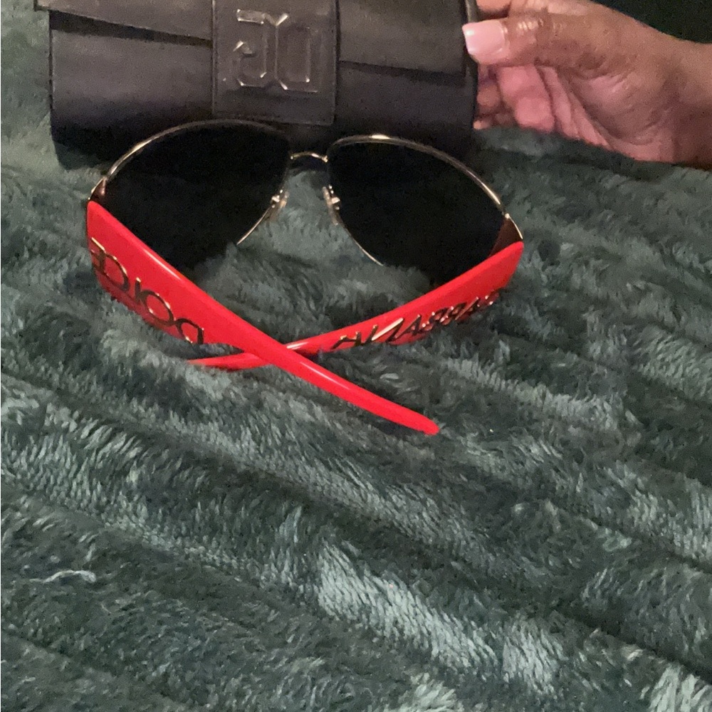 Dior Bold Red and Black Sunglasses with Case